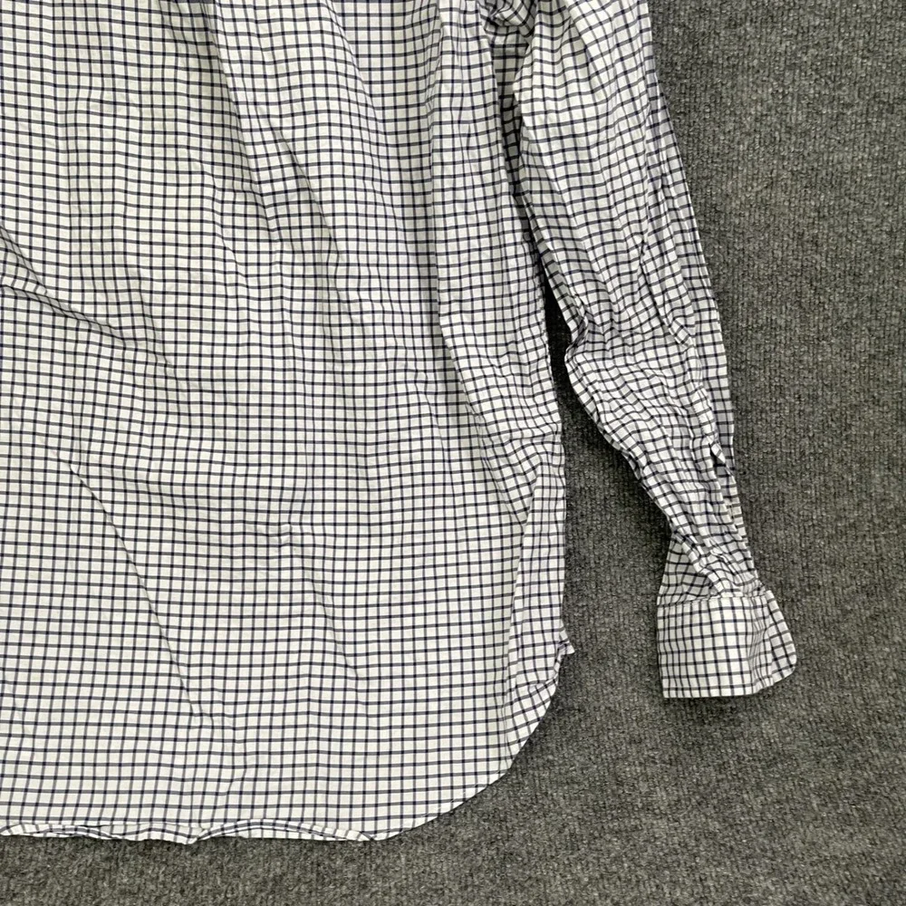 Polo Ralph Lauren Shirt Mens Sz M Plaid Long Sleeve Button Blue White Check